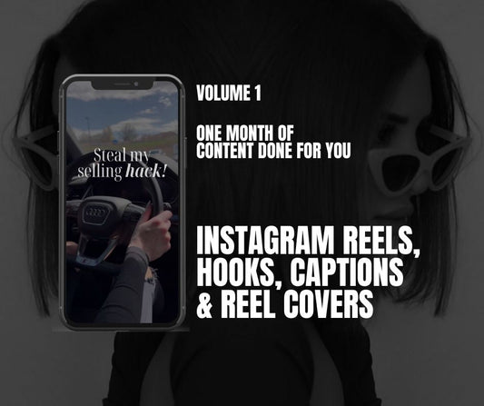 Vol 1. Instagram Reels, Hooks, Captions & Reel Covers