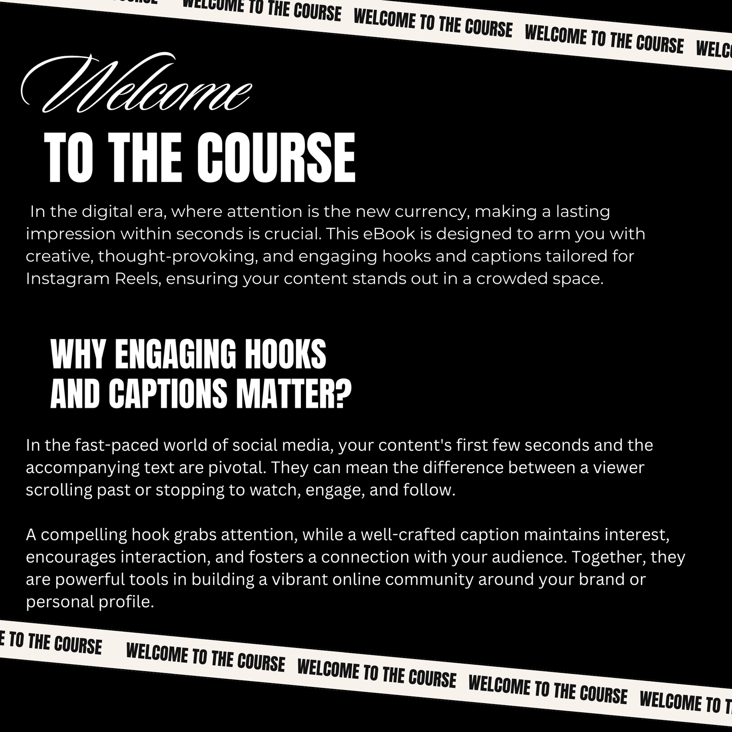 Reels, Hooks & Captions Ebook With MRR